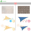 VOUNOT HDPE Sun Shade Sail Triangle with Fixing Kits, 5x5x5M, Ivory.
