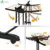 VOUNOT Foldable 3 Tier Clothes Airer, Hang Clothes Dryer, 3 Levels Drying Rack with Wheels,  Wooden Style.