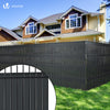 VOUNOT PVC Privacy Strips Garden Privacy Fence Screen 150m x 4.7cm with 300 Clips, Black - VOUNOTUK