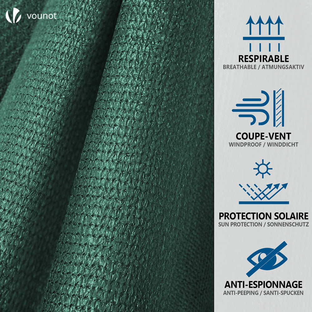 VOUNOT® Zaunblende 1×10m, Sichtschutz Zaun 230 g/m² HDPE Schattiernetz, Grün VOUNOT® Zaunblende 1×10m, Sichtschutz Zaun 230 g/m² HDPE Schattiernetz, Grün