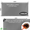 VOUNOT 4x8m Tarpaulin Heavy Duty 240 g/m² Waterproof Tarp Grey - VOUNOTUK