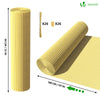 VOUNOT PVC Privacy Screening Fence 90 x 500 cm, Double Reinforced Struts Bamboo
