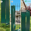 VOUNOT PVC Privacy Strips Garden Privacy Fence Screen 75m x 4.7cm with 150 Clips, Green - VOUNOTUK