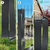 VOUNOT PVC Privacy Strips Garden Privacy Fence Screen 75m x 4.7cm with 150 Clips, Black