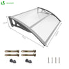 VOUNOT 120x80cm Front Door Canopy Porch Outdoor Awning, Patio Rain Shelter