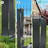 VOUNOT PVC Privacy Strips Garden Privacy Fence Screen 75m x 4.7cm with 150 Clips, Grey