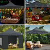 VOUNOT 3x3m Heavy Duty Gazebo with 4 Sides, Pop up Gazebo Fully Waterproof Party Tent with Roller Bag and Leg Weights, Grey.