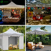 VOUNOT 3x3m Heavy Duty Gazebo with 4 Sides, Pop up Gazebo Fully Waterproof Party Tent with Roller Bag and Leg Weights, White.