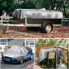 VOUNOT 2x3m Tarpaulin Heavy Duty 240 g/m² Waterproof Tarp Grey - VOUNOTUK