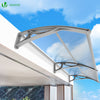 VOUNOT 200x80cm Front Door Canopy Porch Outdoor Awning, Patio Rain Shelter