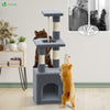 VOUNOT Cat Tree 88cm with Rope Scratching Platform, Grey