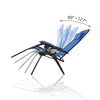 VOUNOT Zero Gravity Chairs, Garden Sun Loungers with Cup and Phone Holder, Blue.