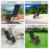VOUNOT Set of 2 Zero Gravity Chairs, Garden Sun Loungers with Cup and Phone Holder, Black.