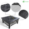 VOUNOT Fire Pit with Spark Mesh, Outdoor Metal Brazier with Waterproof Cover