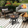 VOUNOT Fire Pit for Garden Patio Heater Charcoal Log Wood Burner Fire Bowl ⌀55cm - VOUNOTUK