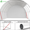 VOUNOT Polytunnel Greenhouse Gardening Walk In Grow House with Roll-up Side Walls,  4x3x2m 12m², White