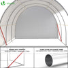 VOUNOT Polytunnel Greenhouse Gardening Walk In Grow House with Roll-up Side Walls,  3x2x2m 6m², White - VOUNOTUK