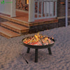 VOUNOT Fire Pit for Garden Patio Heater Charcoal Log Wood Burner Fire Bowl ⌀60cm - VOUNOTUK