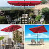 VOUNOT Garden Parasol, Tilt Balcony Umbrella, Sun Shade for Outdoor, Garden, Balcony, Patio, Beach, 2 x 1.25m, with Cover,Red.