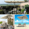 VOUNOT Garden Parasol, Tilt Balcony Umbrella, Sun Shade for Outdoor, Garden, Balcony, Patio, Beach, 2 x 1.25m, with Cover,Beige.