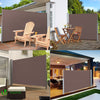 VOUNOT 1.8 x 3 m Side Awning Retractable, Privacy Screen for Patio, Garden, Balcony, Terrace, Brown.