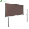 VOUNOT 1.4 x 3 m Side Awning Retractable, Privacy Screen for Patio, Garden, Balcony, Terrace, Brown.