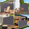 VOUNOT 1.8 x 3 m Side Awning Retractable, Privacy Screen for Patio, Garden, Balcony, Terrace, Anthracite.