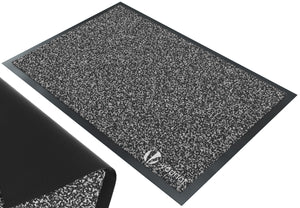 VOUNOT Dirt Trapper Front Door Mat for Indoor Outdoor, Grey-Black, 60x90cm.