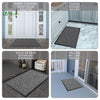 VOUNOT 2pcs Dirt Trapper Front Door Mat for Indoor Outdoor, Grey-Black, 40x60cm.