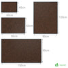 VOUNOT 2pcs Dirt Trapper Front Door Mat for Indoor Outdoor, Brown-Black, 40x60cm.