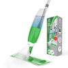 VOUNOT Spray Mop with Reusable Microfiber Pads and 650ml Refillable Bottle, Green.
