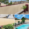 VOUNOT Balcony Privacy Screen, HDPE Balcony Cover, 90x500cm Beige.