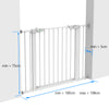 VOUNOT Stair Gates for Baby, Pressure Fit Safety Gate, Auto Close, White 76-108 cm.