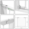 VOUNOT Stair Gates for Baby, Pressure Fit Safety Gate, Auto Close, White, 76-84 cm.