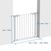 VOUNOT Stair Gates for Baby, Pressure Fit Safety Gate, Auto Close, White 76-96 cm.