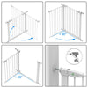 VOUNOT Stair Gates for Baby, Pressure Fit Safety Gate, Auto Close, White 76-96 cm.