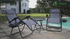 VOUNOT Set of 2 Zero Gravity Chairs, Garden Sun Loungers with Cup and Phone Holder, Grey