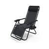 VOUNOT Zero Gravity Chairs, Garden Sun Loungers with Cup and Phone Holder, Black.