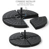 VOUNOT Umbrella Base Stand for Cantilever and Banana Parasol, 52L/100kg.