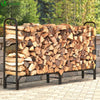 VOUNOT Firewood Log Rack with Cover, Metal Log Store Outdoor, 200 x 36 x 116 cm.