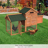VOUNOT Wooden Chicken Coop for Outdoors, Large Rabbit Hutch, 152 x 62 x 92 cm