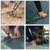 VOUNOT 2x10m Weed Control Fabric with 30 Pegs, Heavy Duty Landscape Ground Cover Membrane, Black.